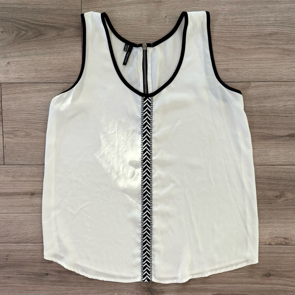 Maurices Black and White Elegant Sleeveless Top